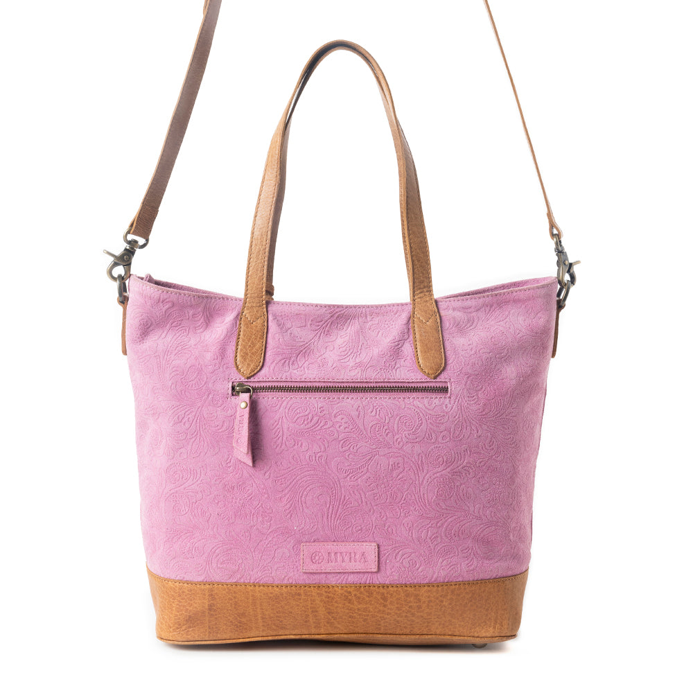 Amber Dune Leather Bag in Pink