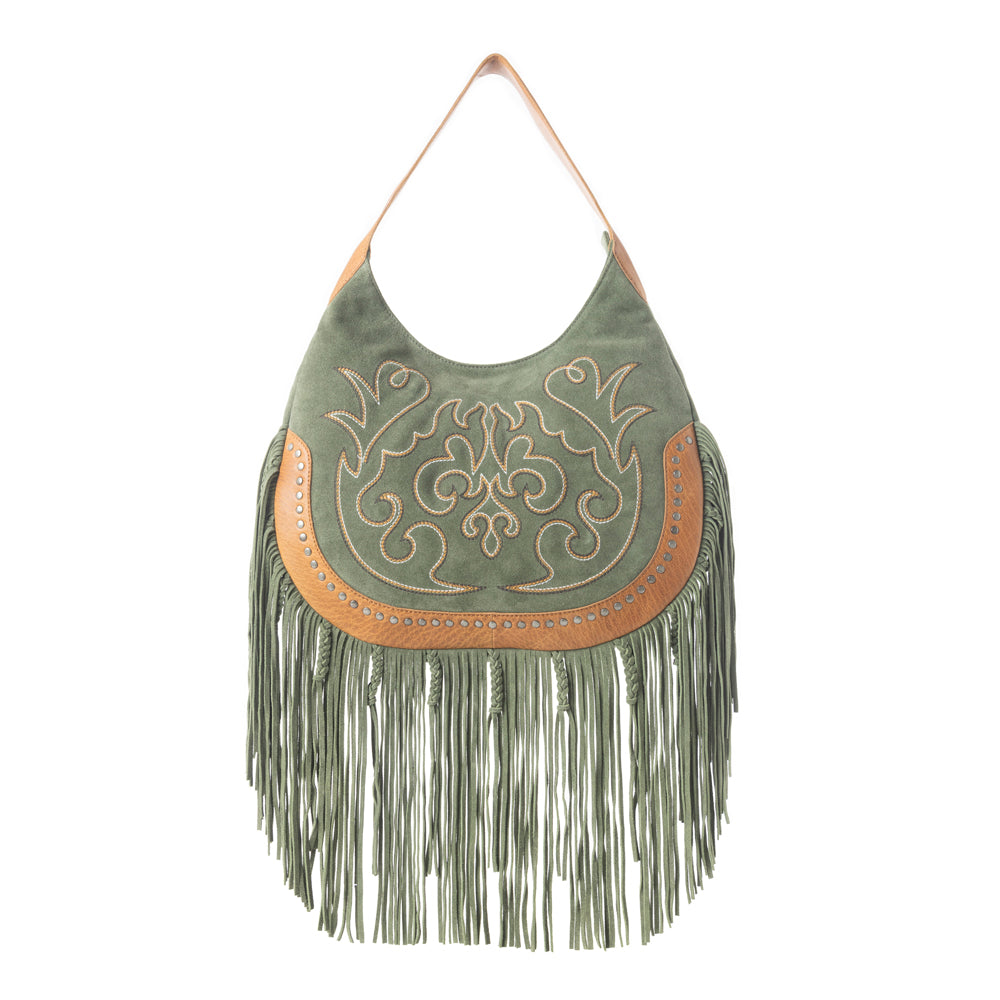 Sage Whisper Fringe Leather Bag Variant Combo