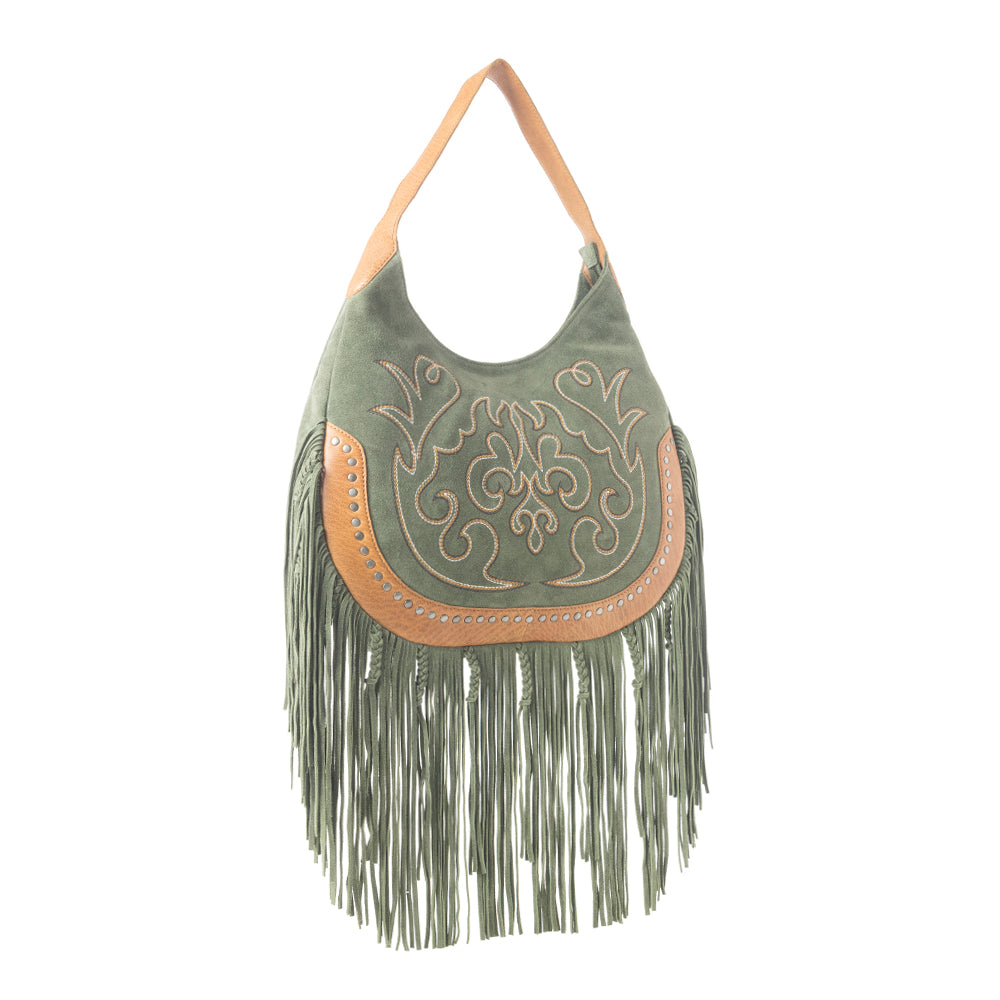 Sage Whisper Fringe Leather Bag Variant Combo