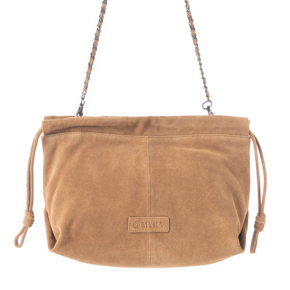 Wanderlust Suede Shoulder Bag in Brown