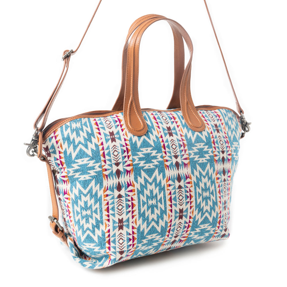 Aztec Breeze Weekender Bag in Cerulean Blue