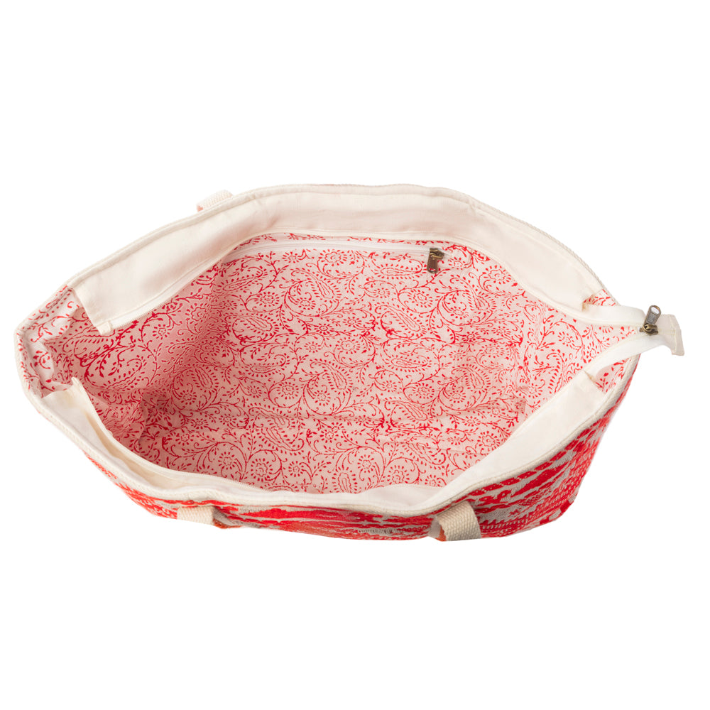 Crimson Caravan Weekender Bag in Festival Red