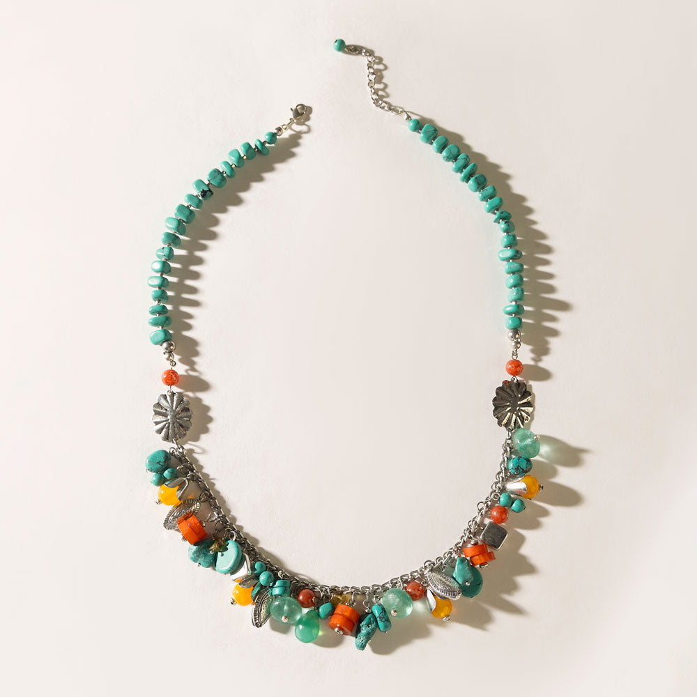 Mesa Mosaic Necklace in Sunset Turquoise