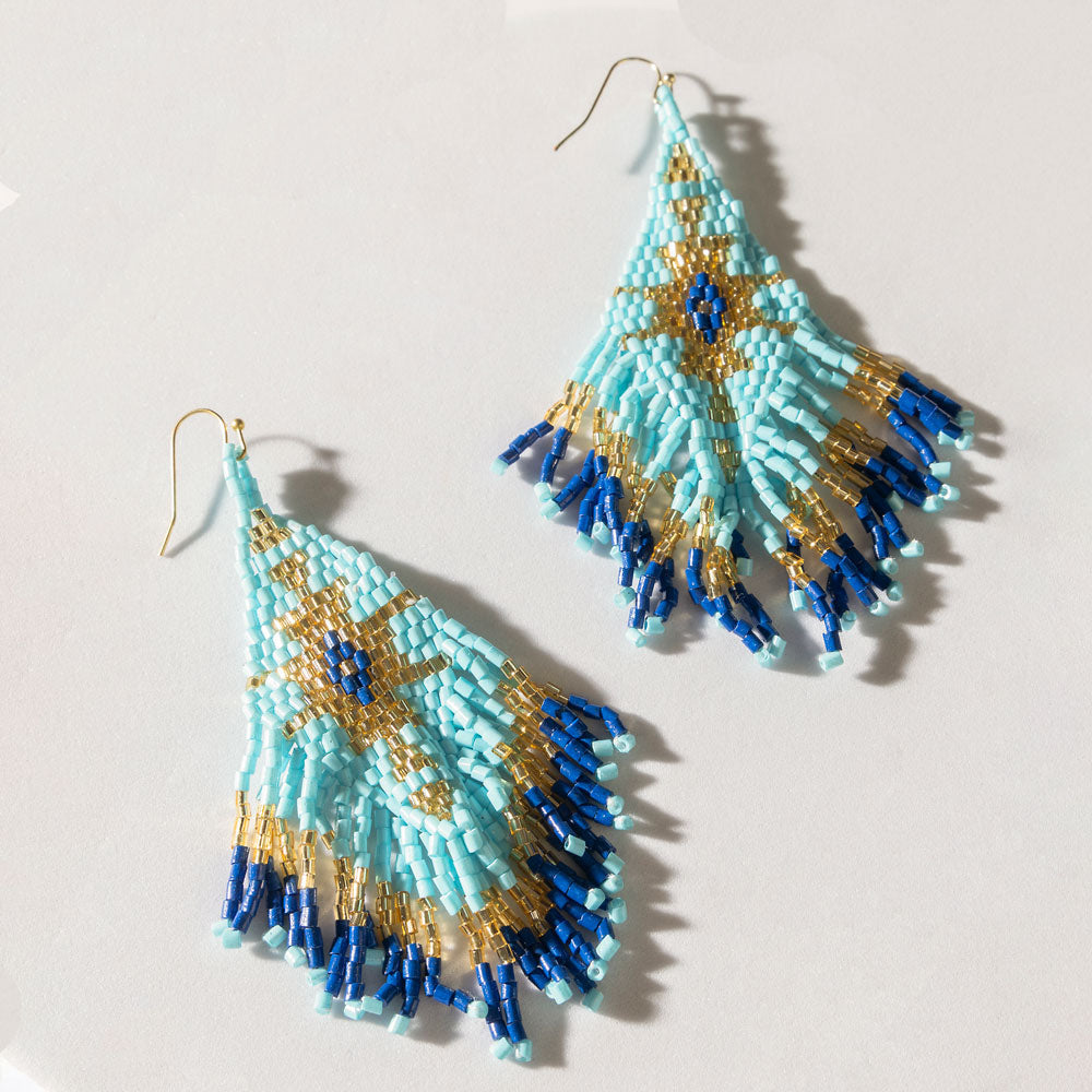 Azul Arrow Earrings in Mirage Cyan
