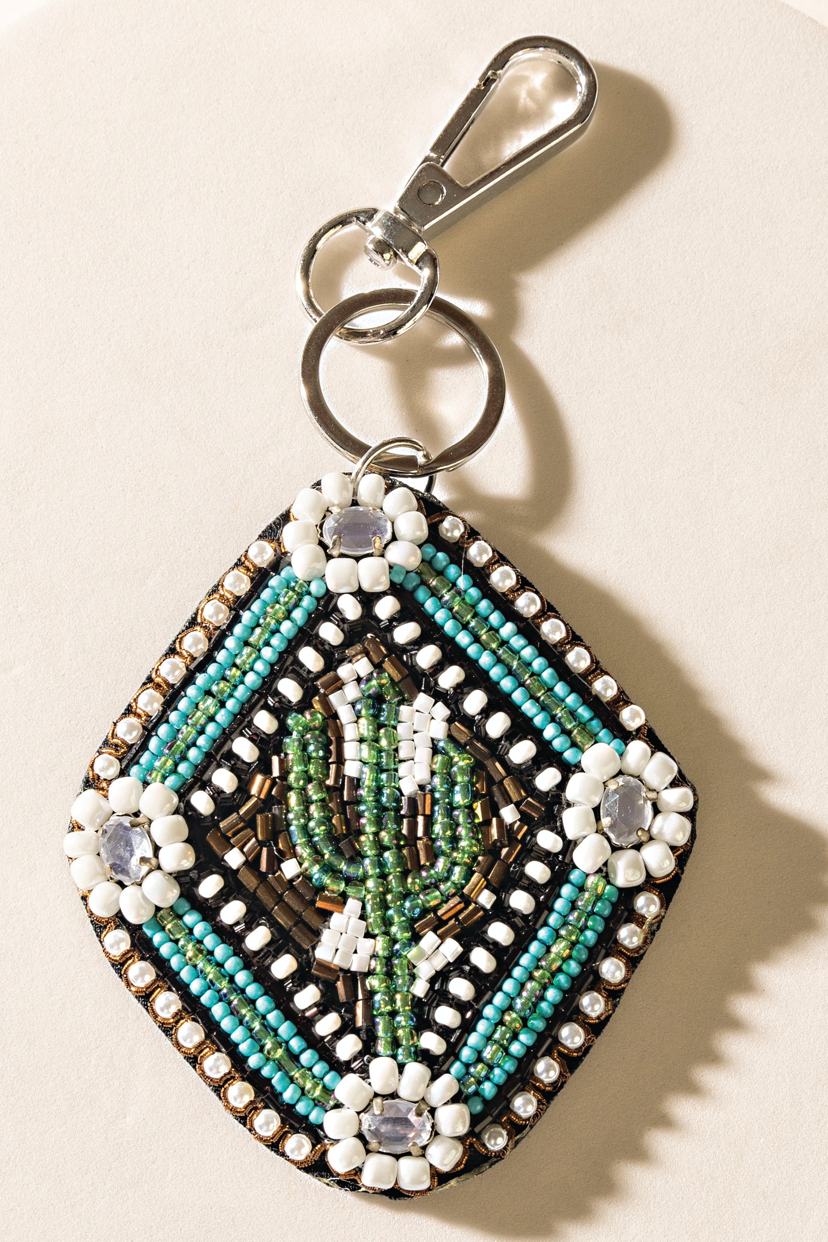 Suzanna Sunset Keychain in Electric Blue