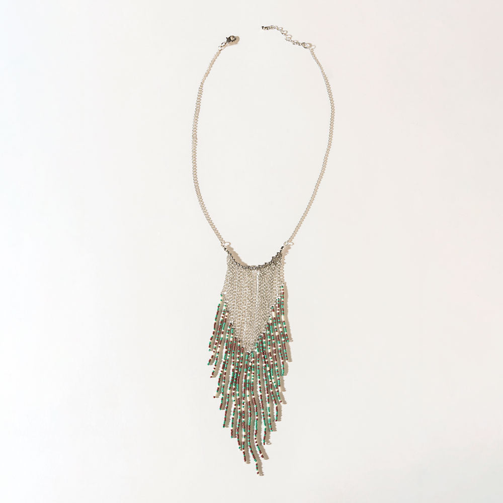 Northern Lights Necklace in Frosted Silver