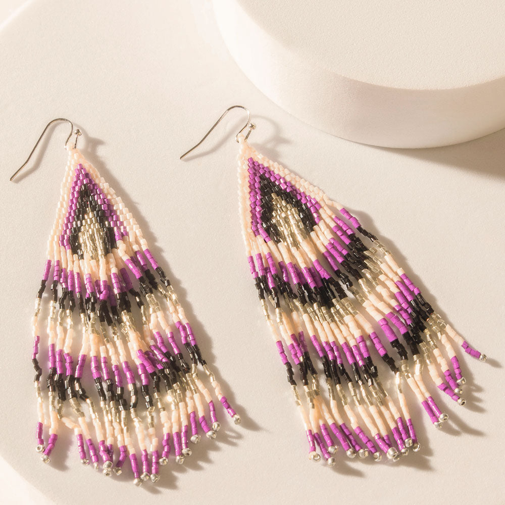 Whispering Winds Earrings in Bold Lilac