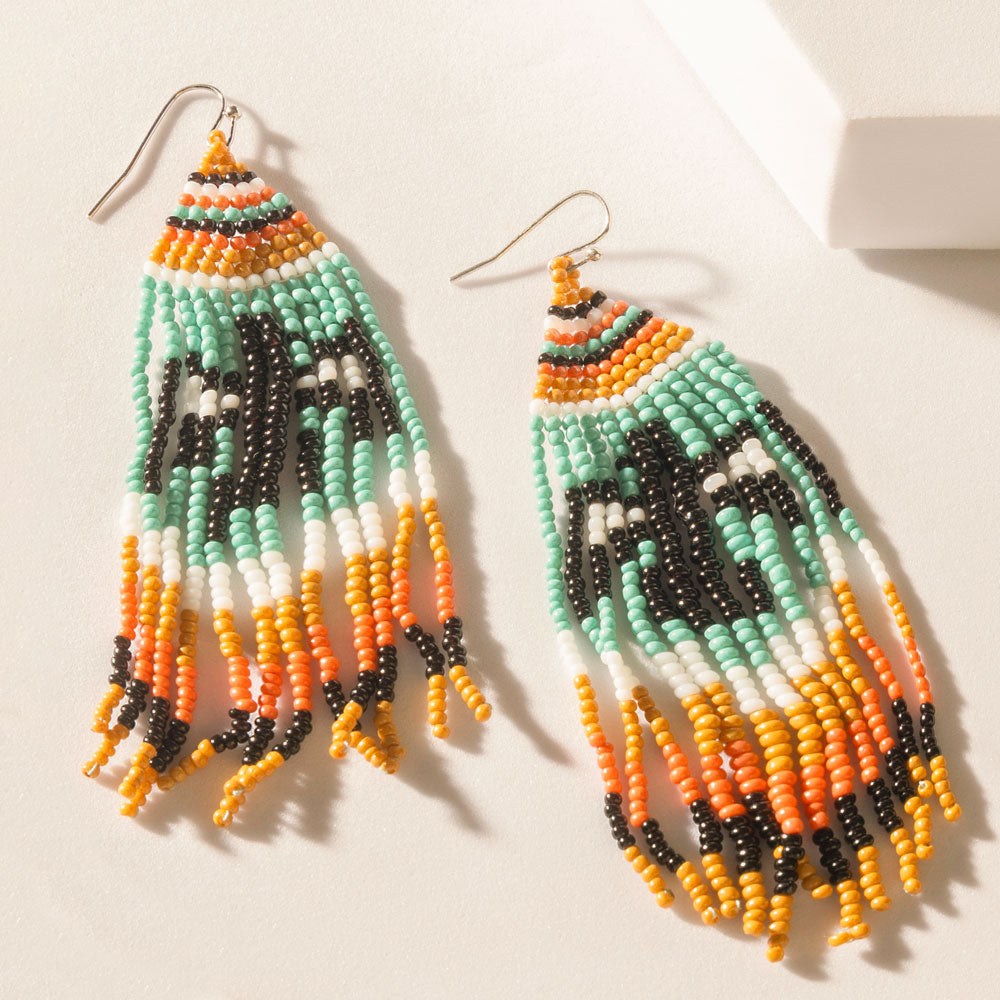 The Eagle Spoke Earrings in Sunny Teal
