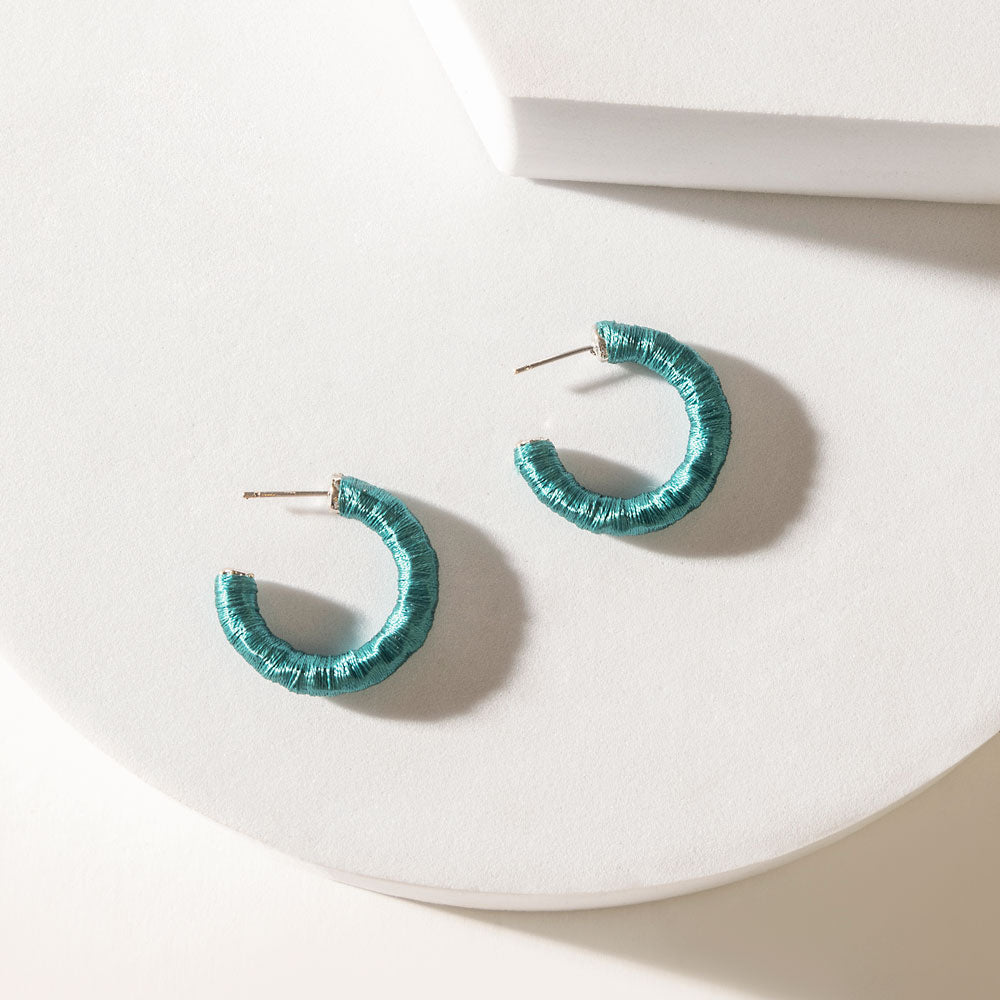 Turquoise Trails & Silver Tales Set of 16 Earrings