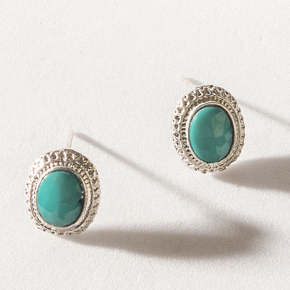 Turquoise Trails & Silver Tales Set of 16 Earrings