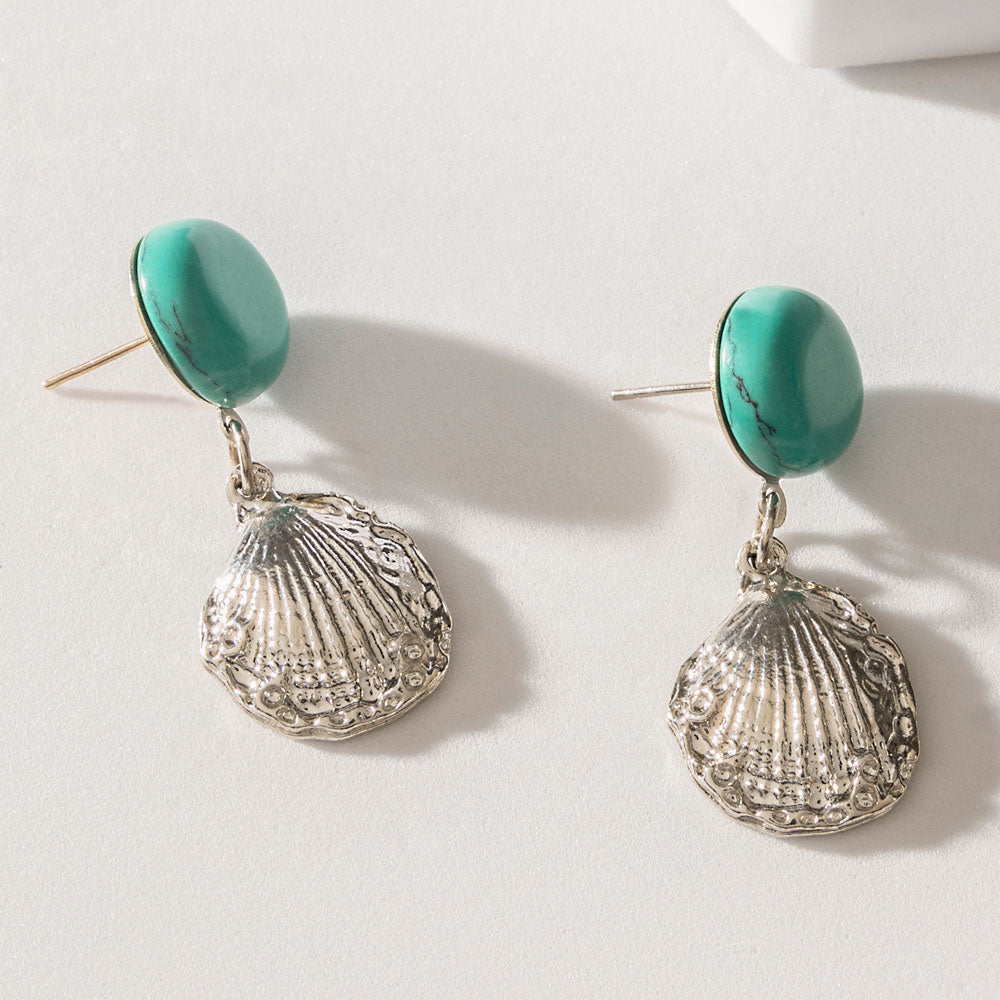 Turquoise Trails & Silver Tales Set of 16 Earrings