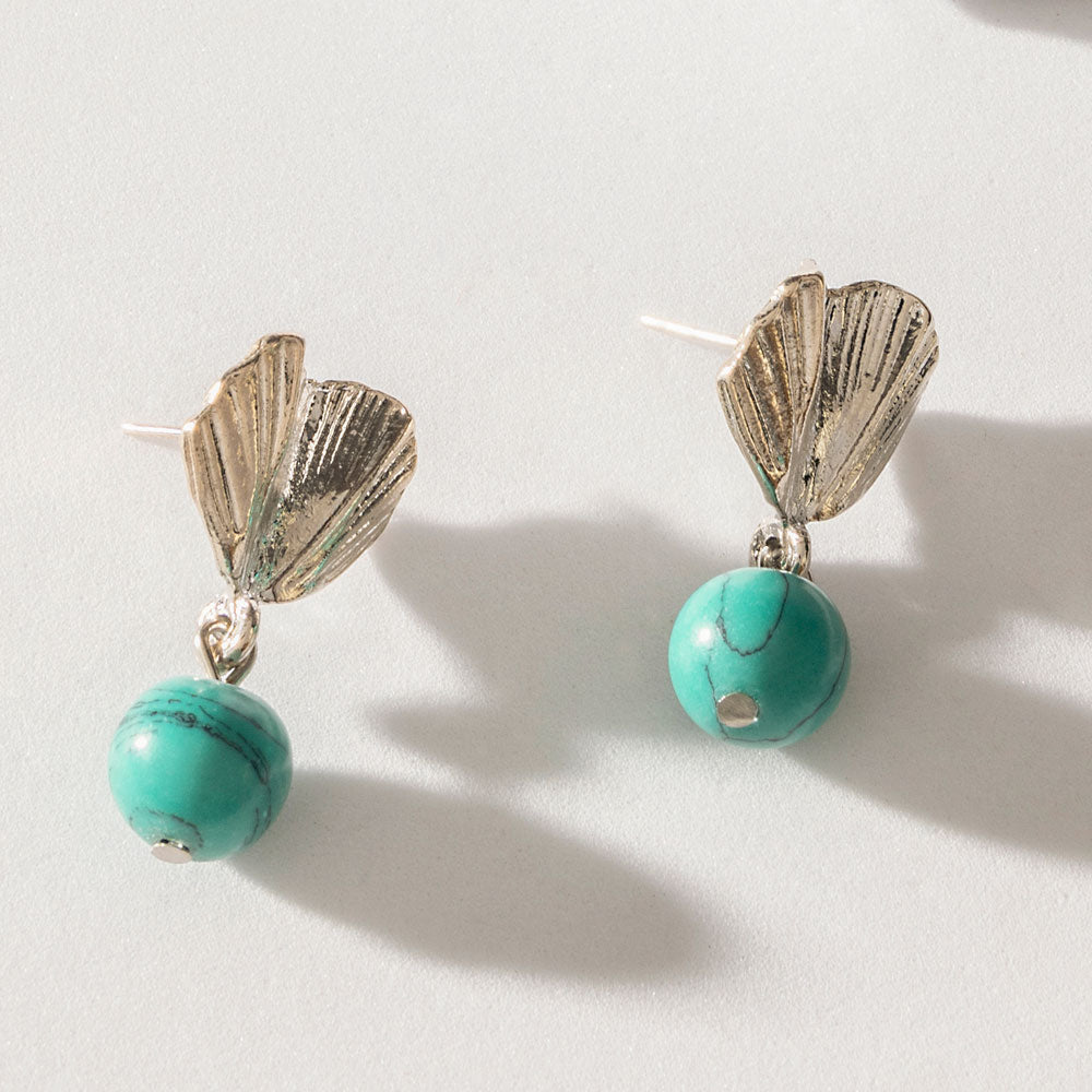 Turquoise Trails & Silver Tales Set of 16 Earrings
