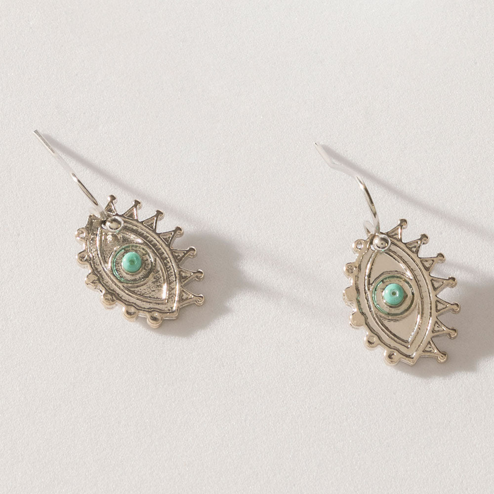 Turquoise Trails & Silver Tales Set of 16 Earrings