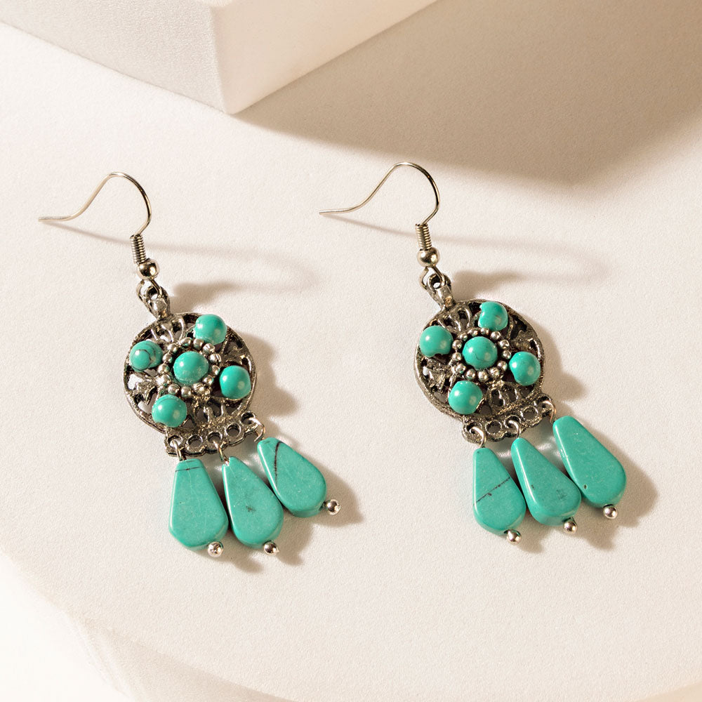 Coppertrail Earrings in Cactus Blue
