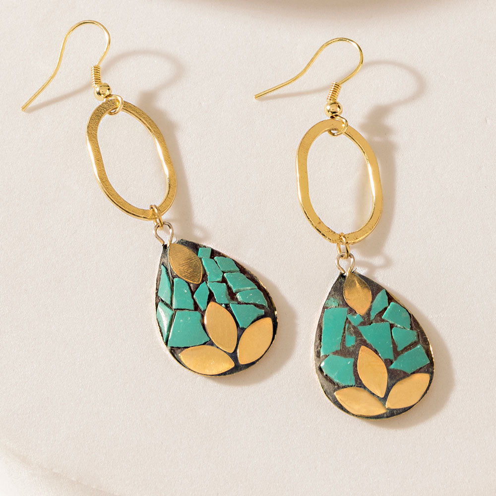 Verdestone Earrings in Desert Teal