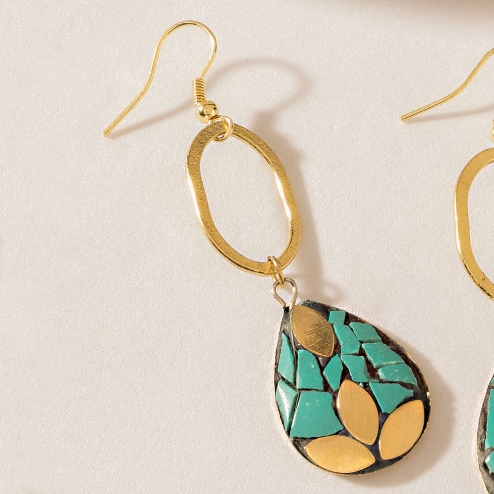 Verdestone Earrings in Desert Teal