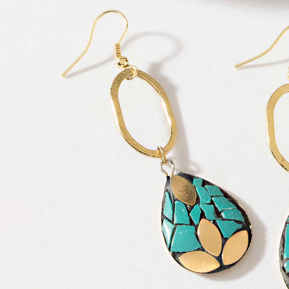Verdestone Earrings in Desert Teal