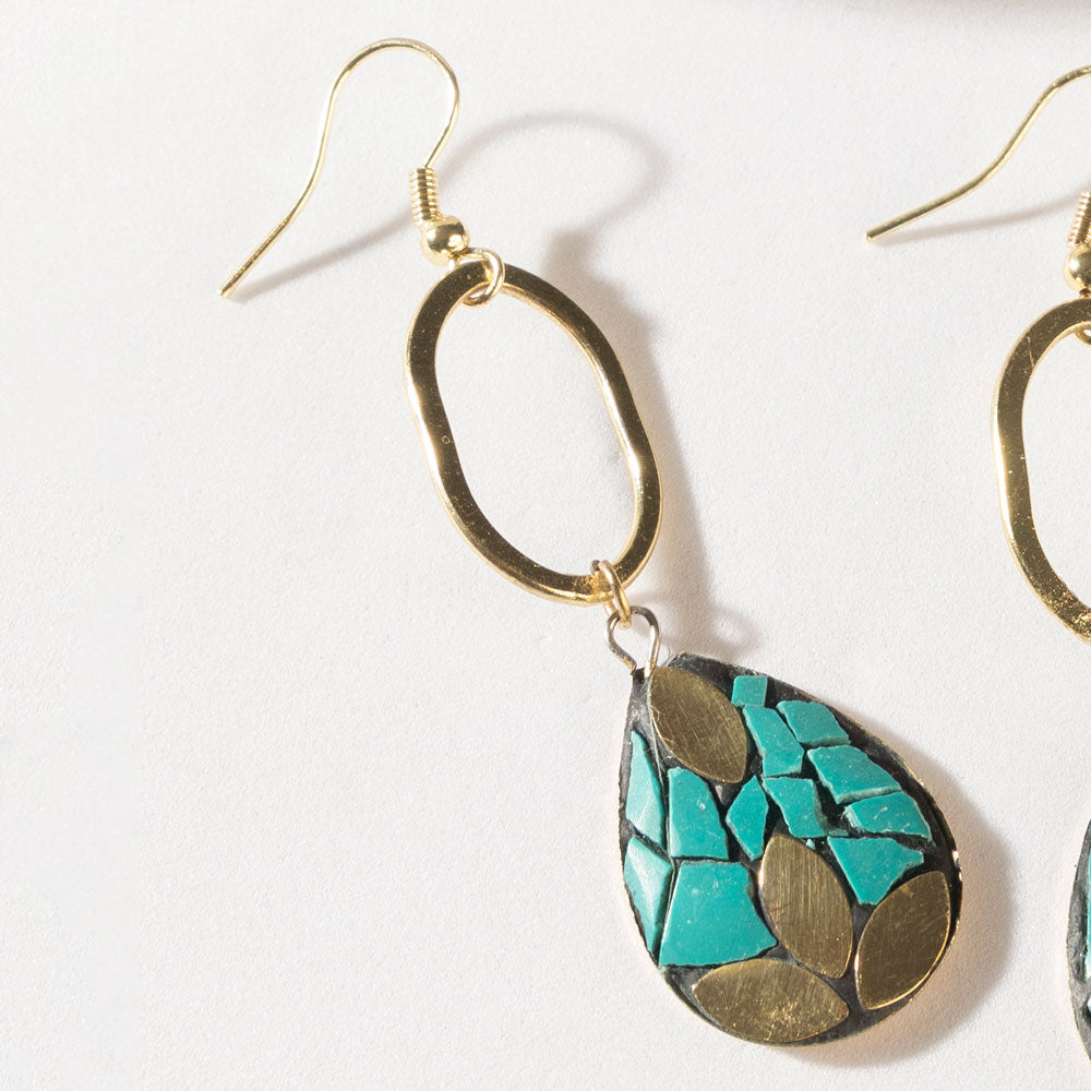 Verdestone Earrings in Desert Teal