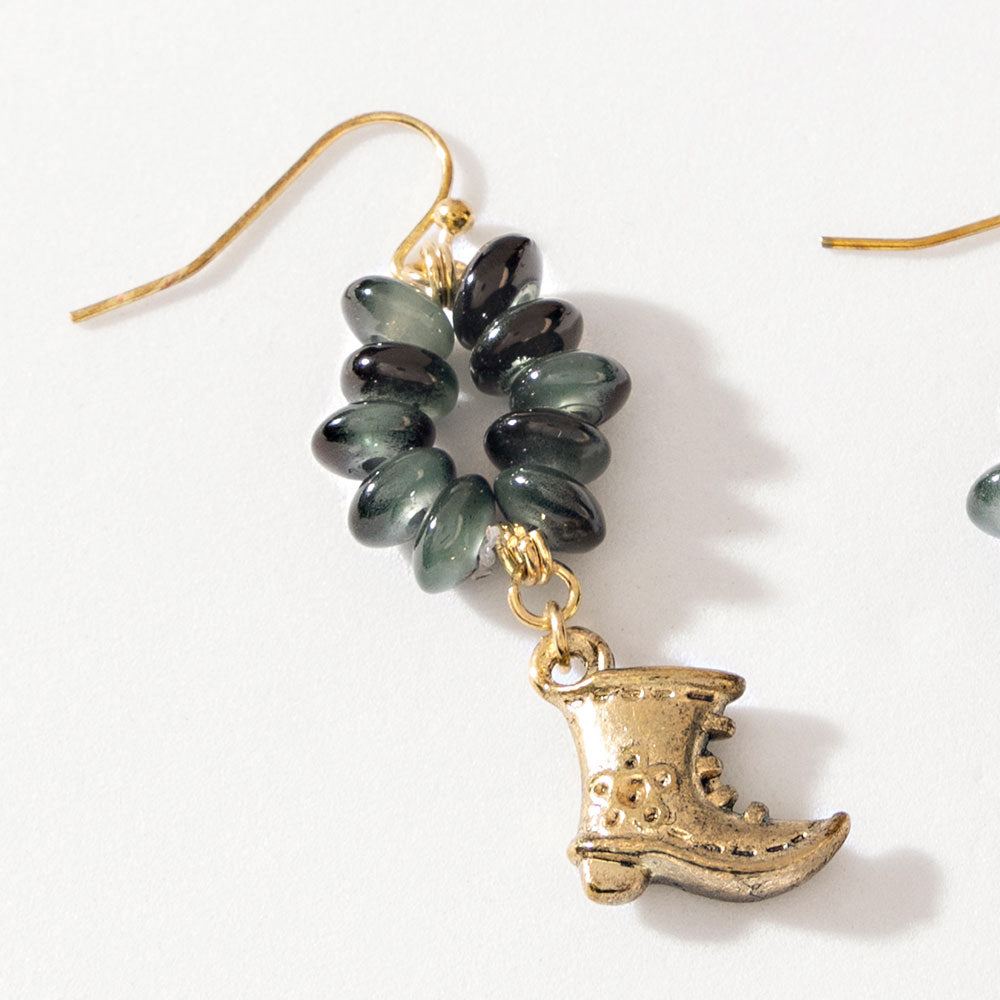 Tiny Trouble Earrings in Midnight Onyx