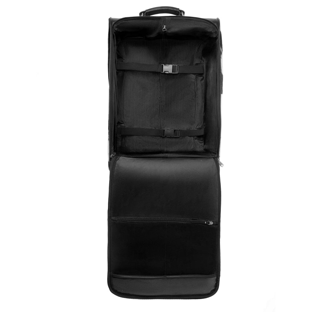 Prairie Shadow Handtooled Hairon Leather Trolley in Stallion Noir