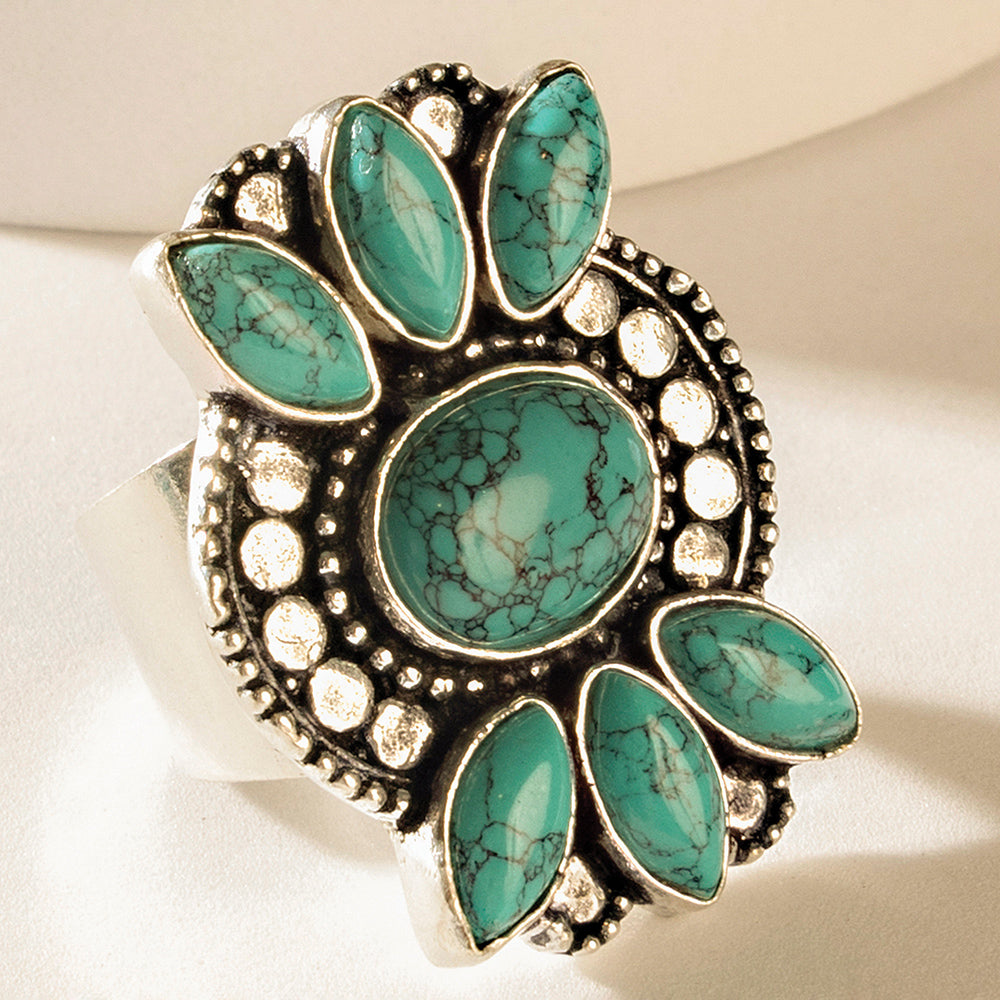 The Wildhalo Ring in Prairie Teal