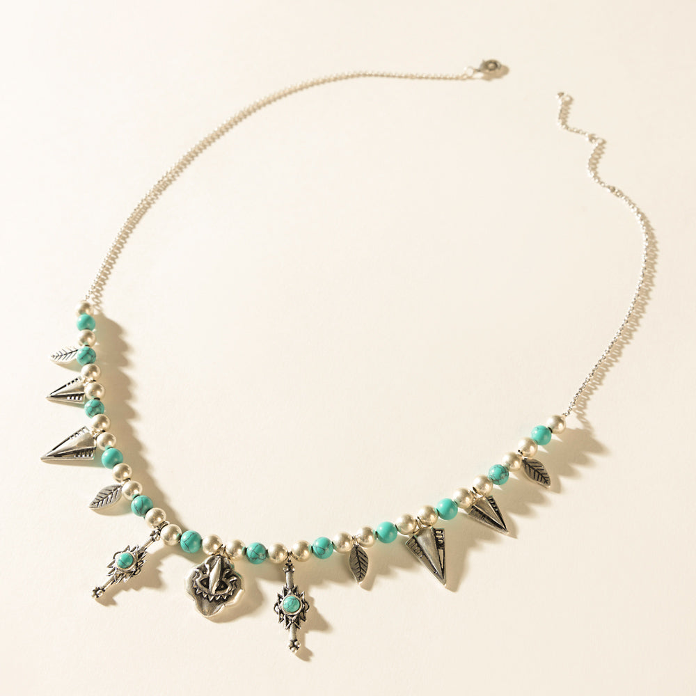 Feather Song Necklace in Nomad Blue