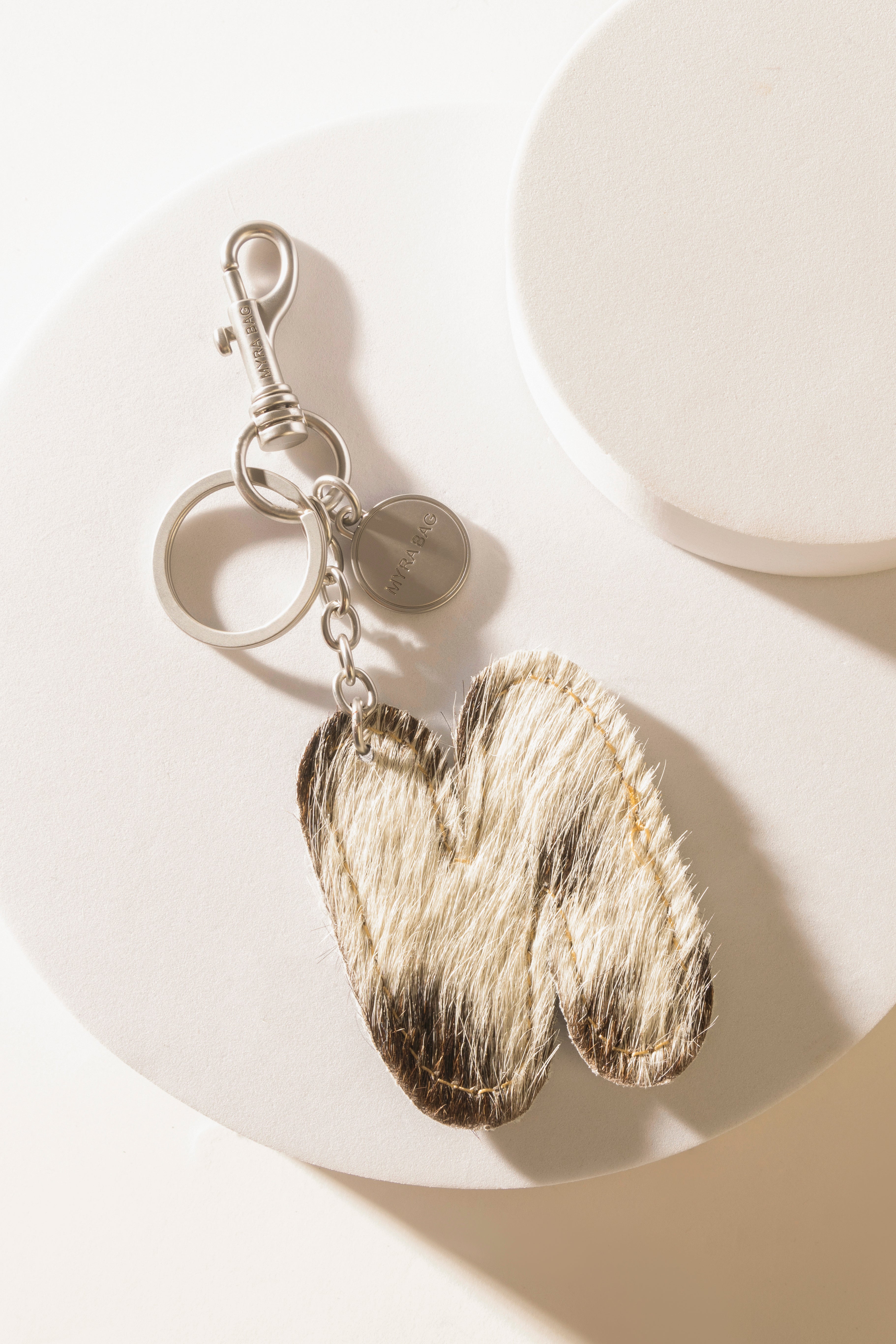 Alpha 'N' Hairon Bag Charm in Black & White