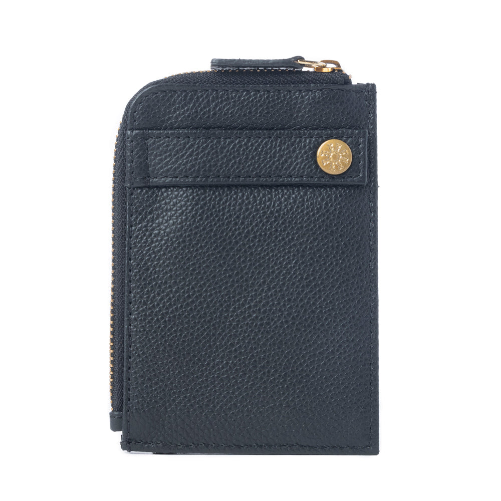 Shadow Paisley Leather Credit Card Holder in Midnight Paiseley