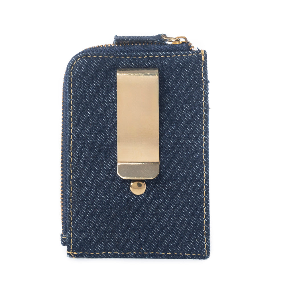 Nava Indigo Credit Card Holder in Vintage Denim