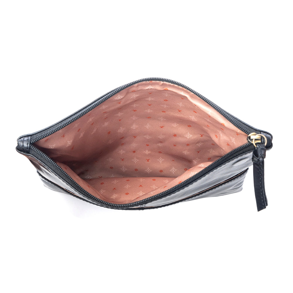 Yellowstone Palisade Clutch Bag with Rivets in Ash