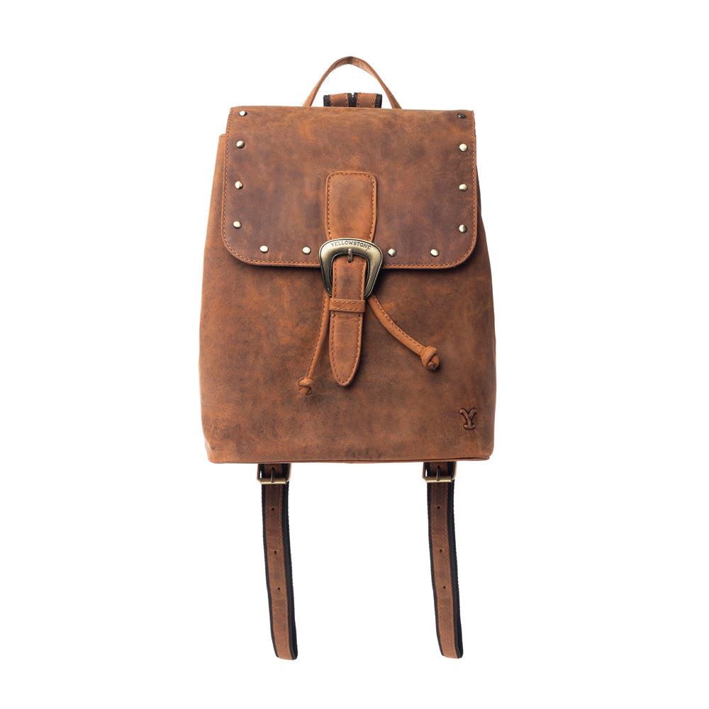 Yellowstone Longhorn Studded Leather Backpack Variant Combo