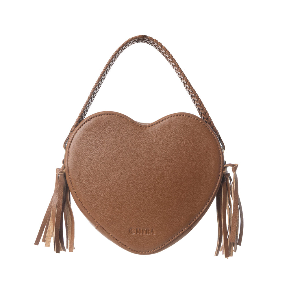 Myra Rodeo Romance Handtooled Leather Bag in Fawn Beige