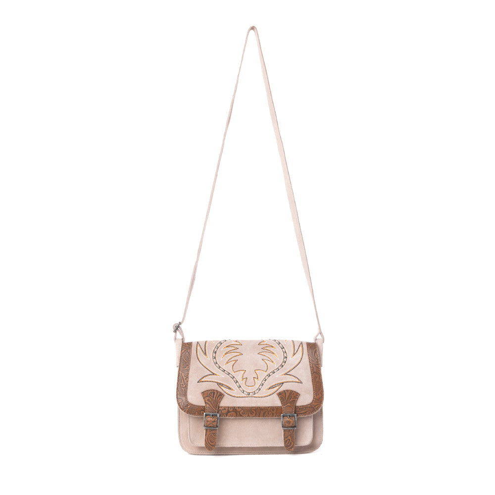Amberwood Suede Leather Boot Embroidered Leather Bag Variant Combo