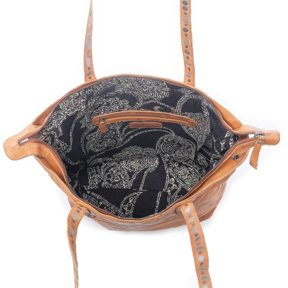 Sierra Crest Leather Bag in Antique Gold