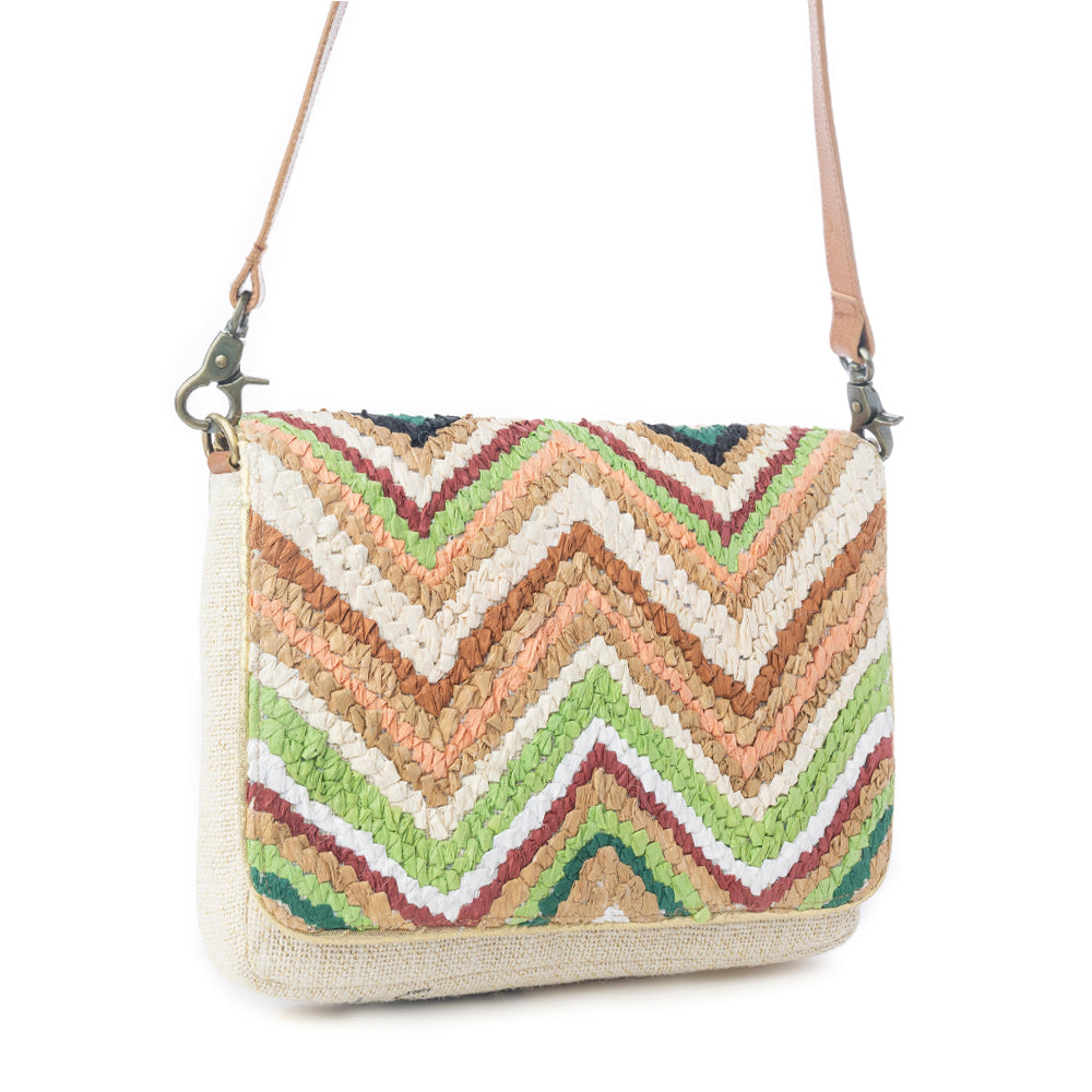 Chevron Valley Crossbody Bag in Spring Glow