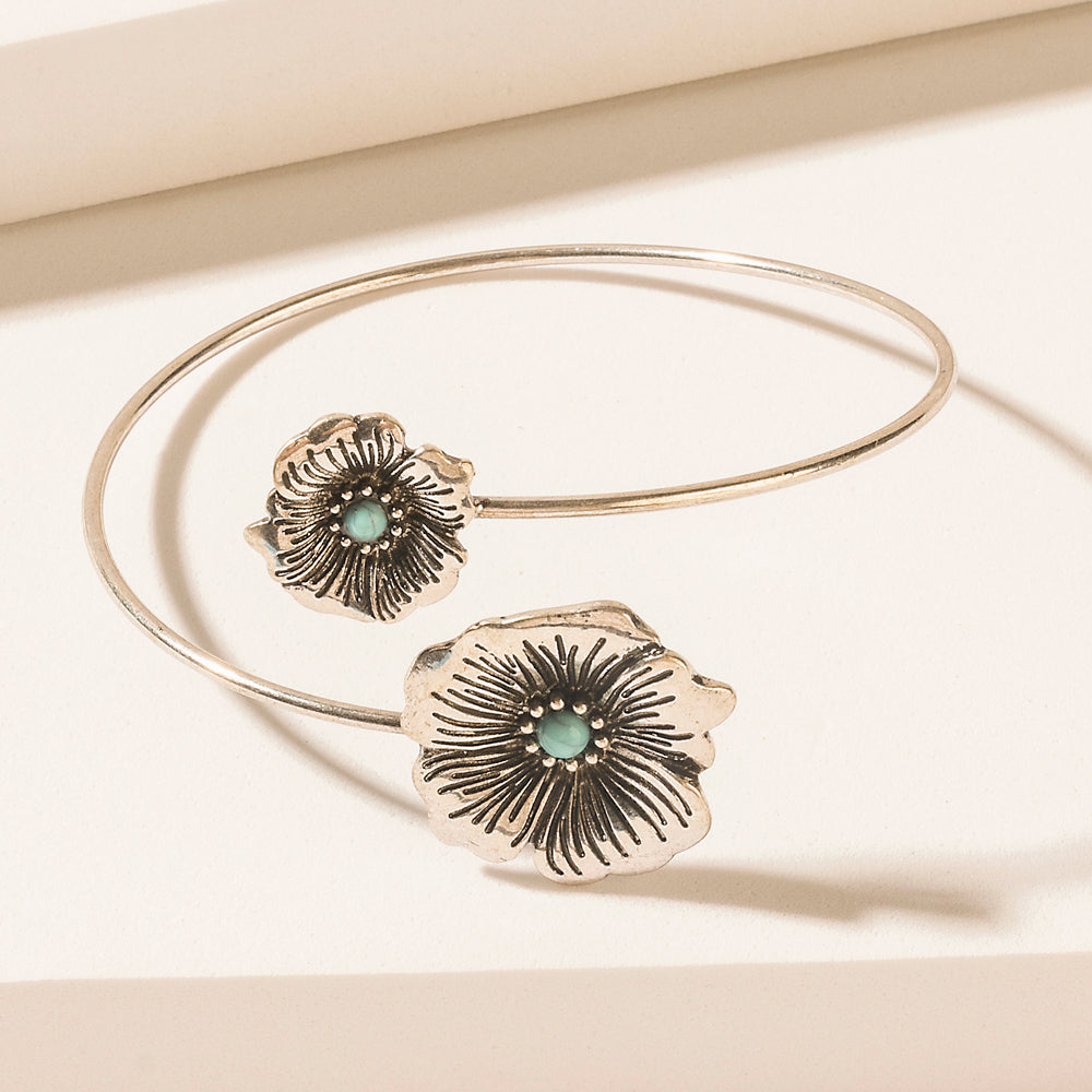 Wildflower Moon Turquoise Stone Bracelet in Rodeo Blue