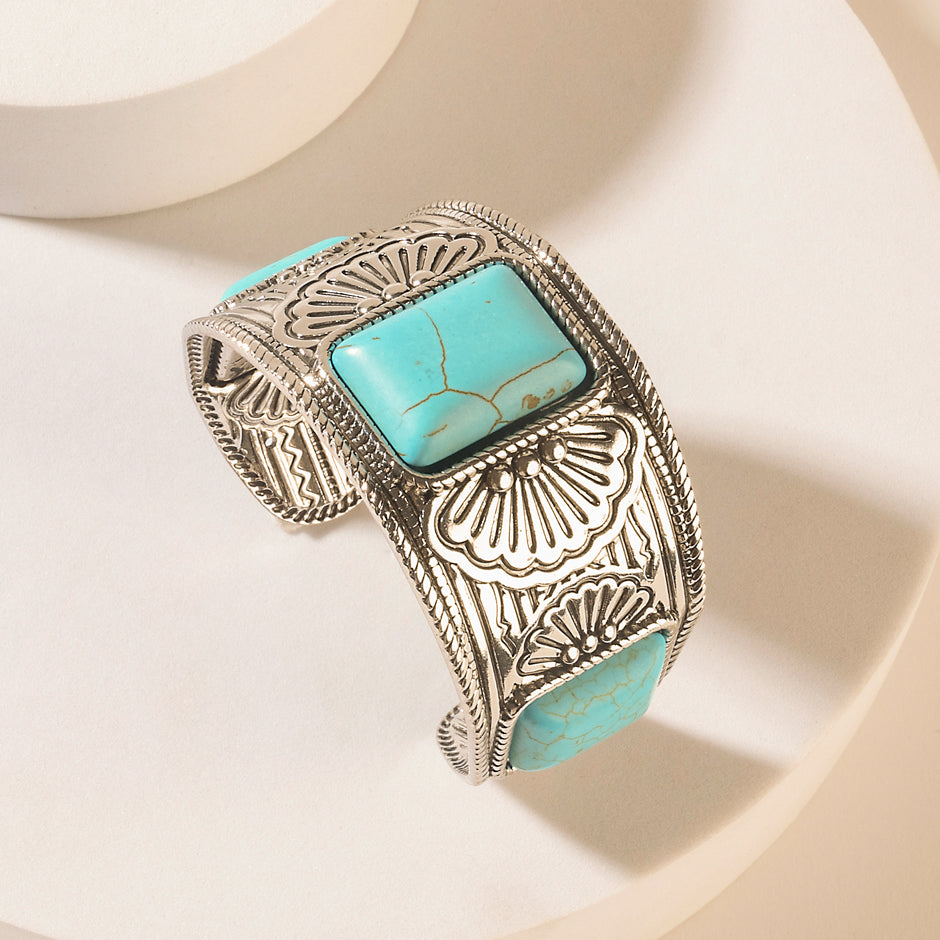 Desert Sentinel Bracelet in Navajo Teal