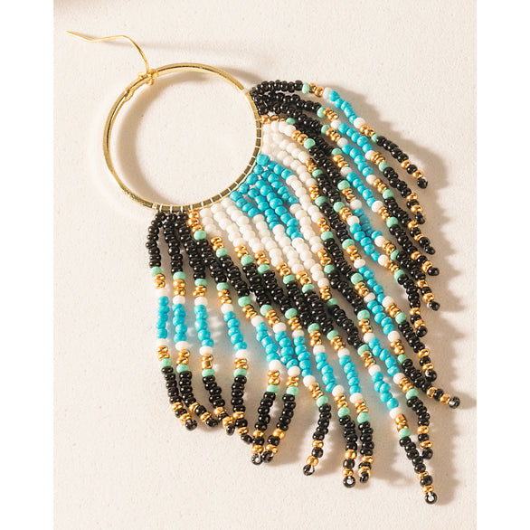 Blueflare Fringe Earrings in Azure Mist