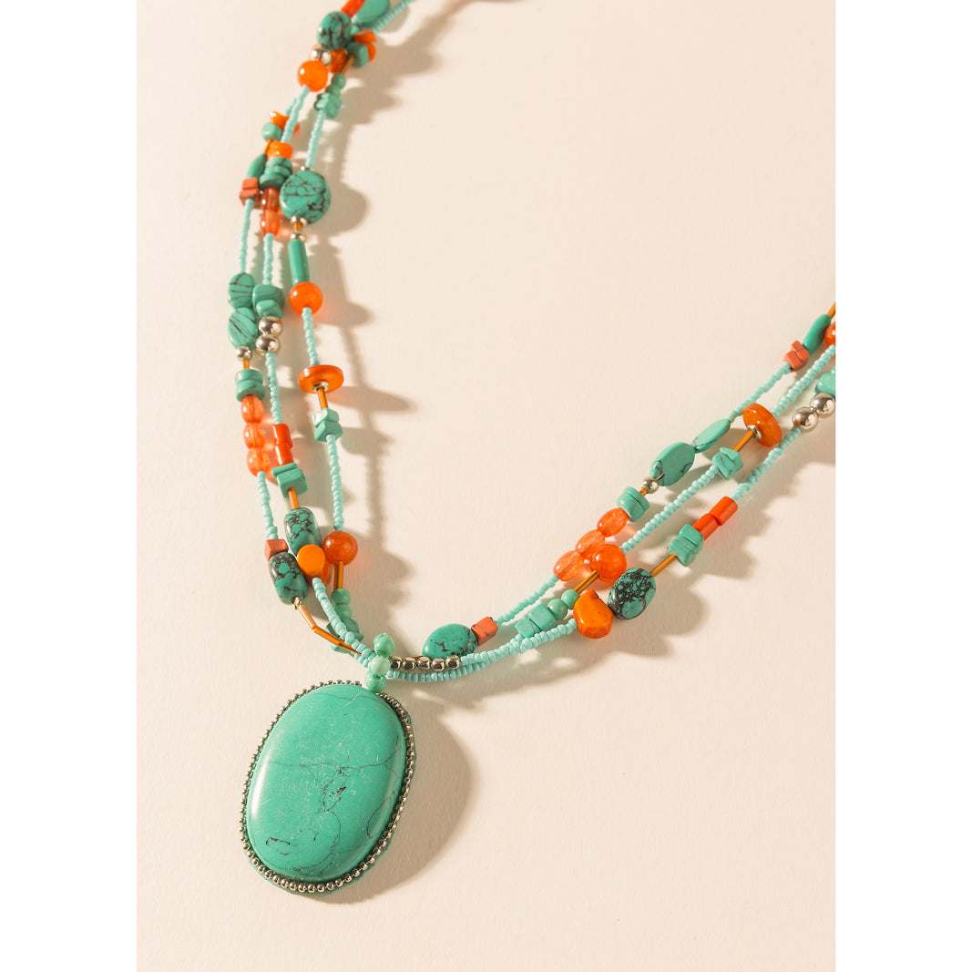 Prairie Jewel Pendant Necklace in Sierra Sky