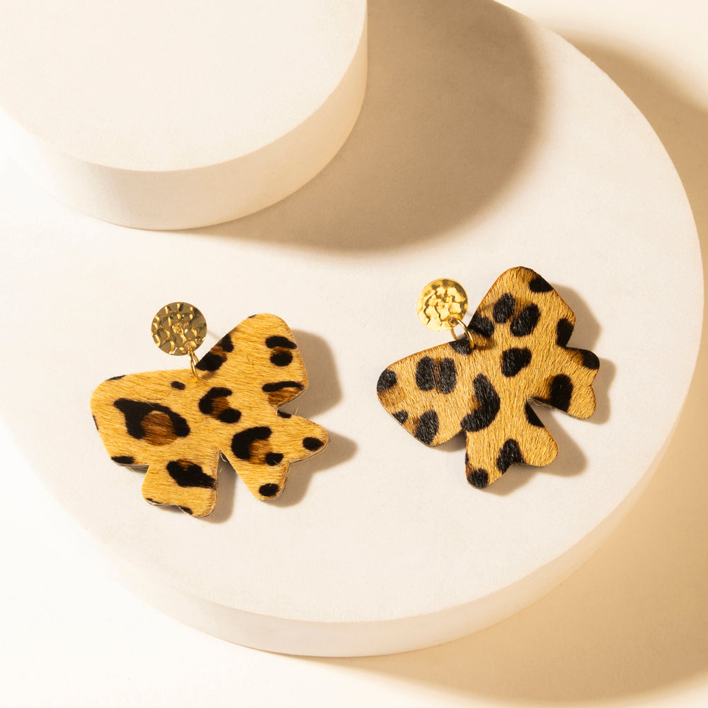 Desert Prowl Hairon Earrings in Savannah Tan