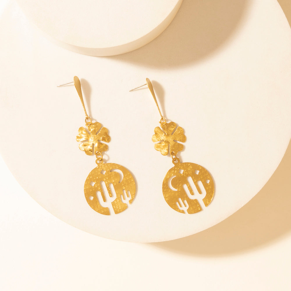 Mojave Moon Earrings in Starshine Gold