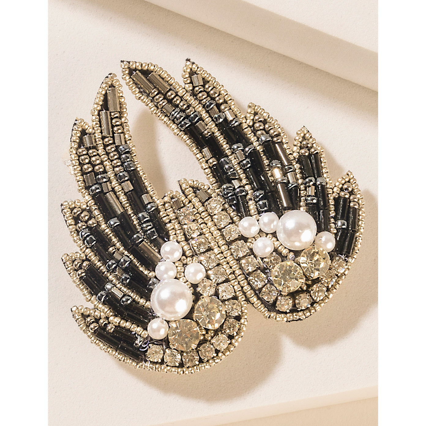 Guardian Angel Brooch in Platinum Night