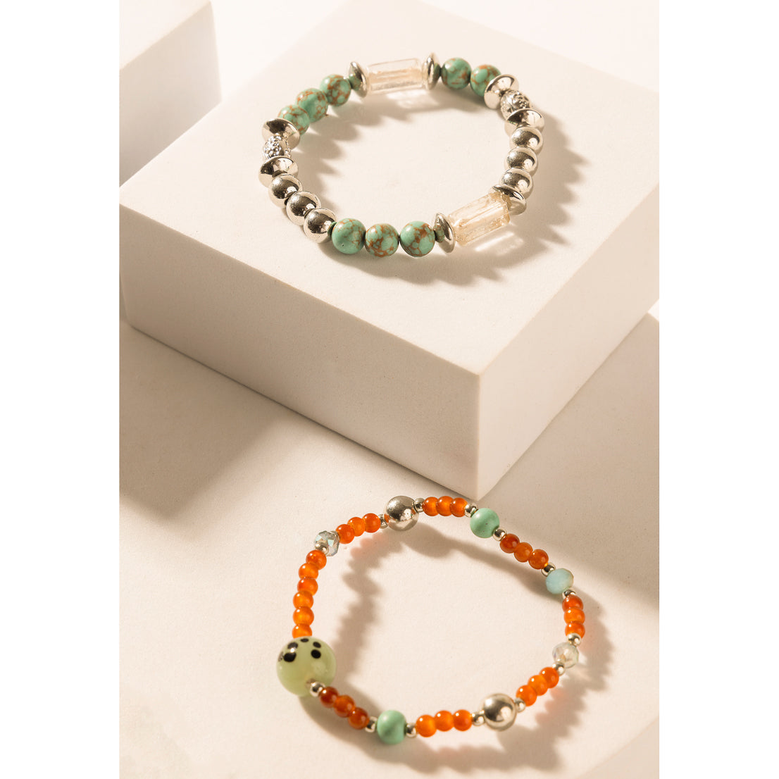 Sunset Trails Bracelet Set in Mint Sky Silver