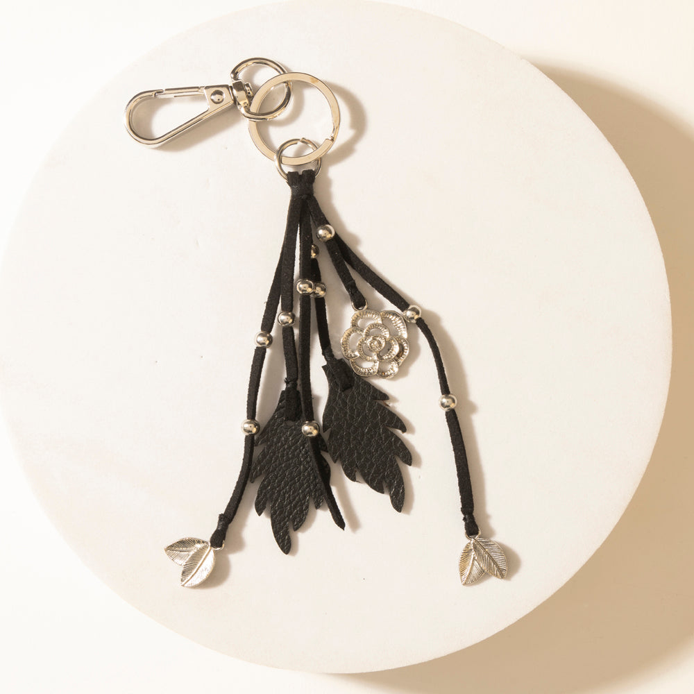 Blackthorn Tassel Keychain in Velvet Black