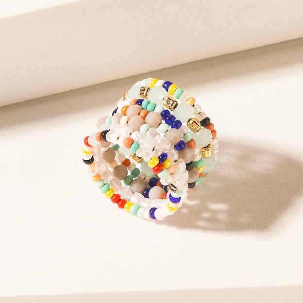 Viva Spiral Ring In Multicolor