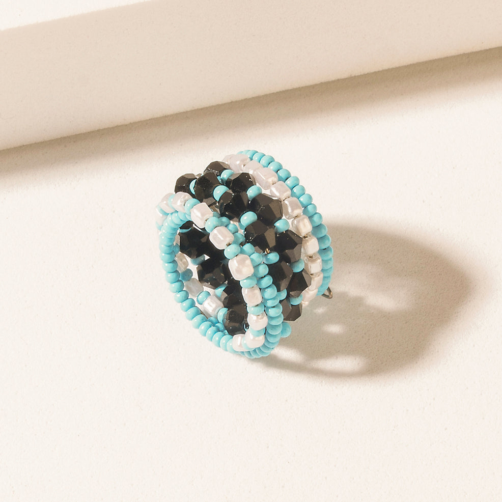 Inkwave Horizon Ring in Oasis Blue