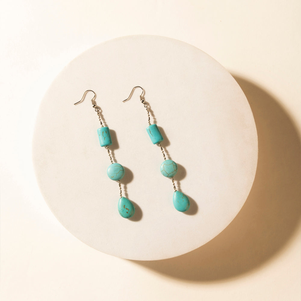 Rio Rodeo Teardrop Earrings in Lagoon Turquoise