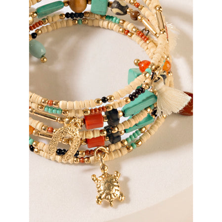 Ocean’s Embrace Bracelet in Rustic Amber