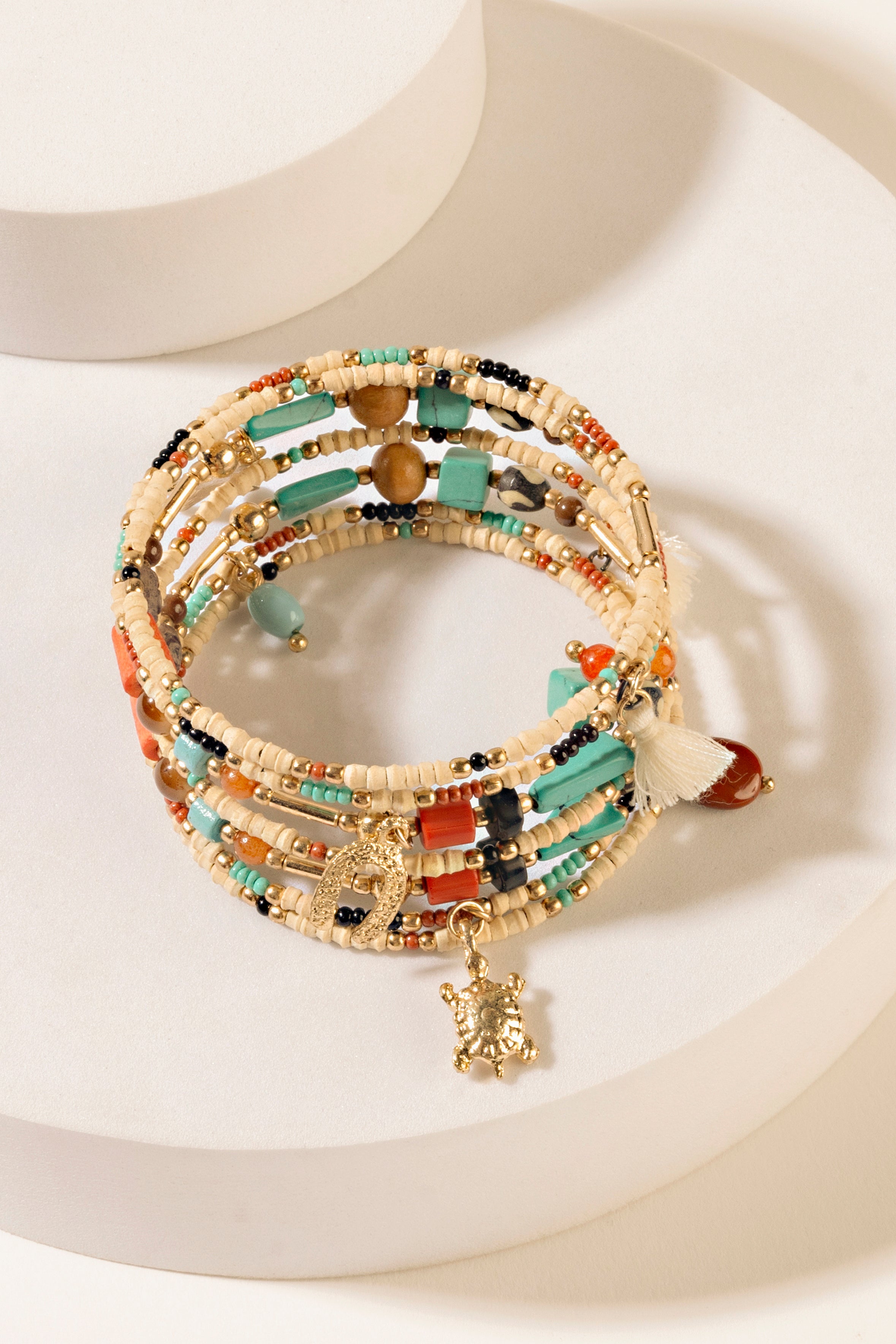 Ocean’s Embrace Bracelet in Rustic Amber