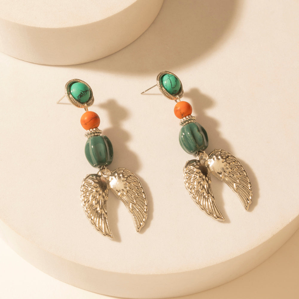 Guardian Wing Dangle Earrings in Sterling Silver